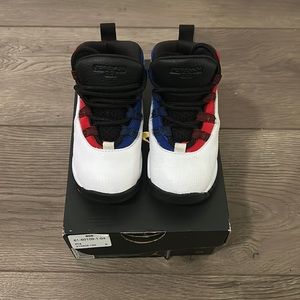 Air Jordan 10 retro TD Size 8c  Red Blue & White